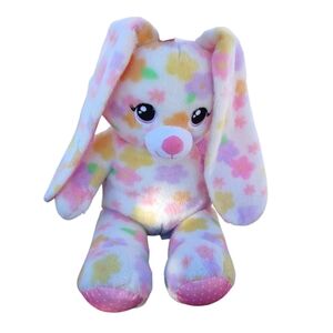 Build-A-Bear Flower Blossom Bunny Plush White Floral Easter Rabbit 16"